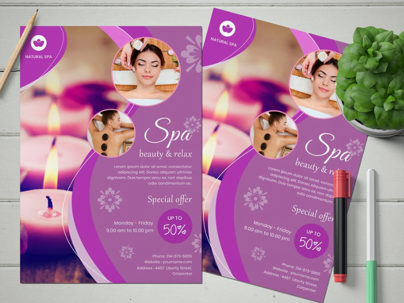 Thiết kế menu spa tại Đà Nẵng