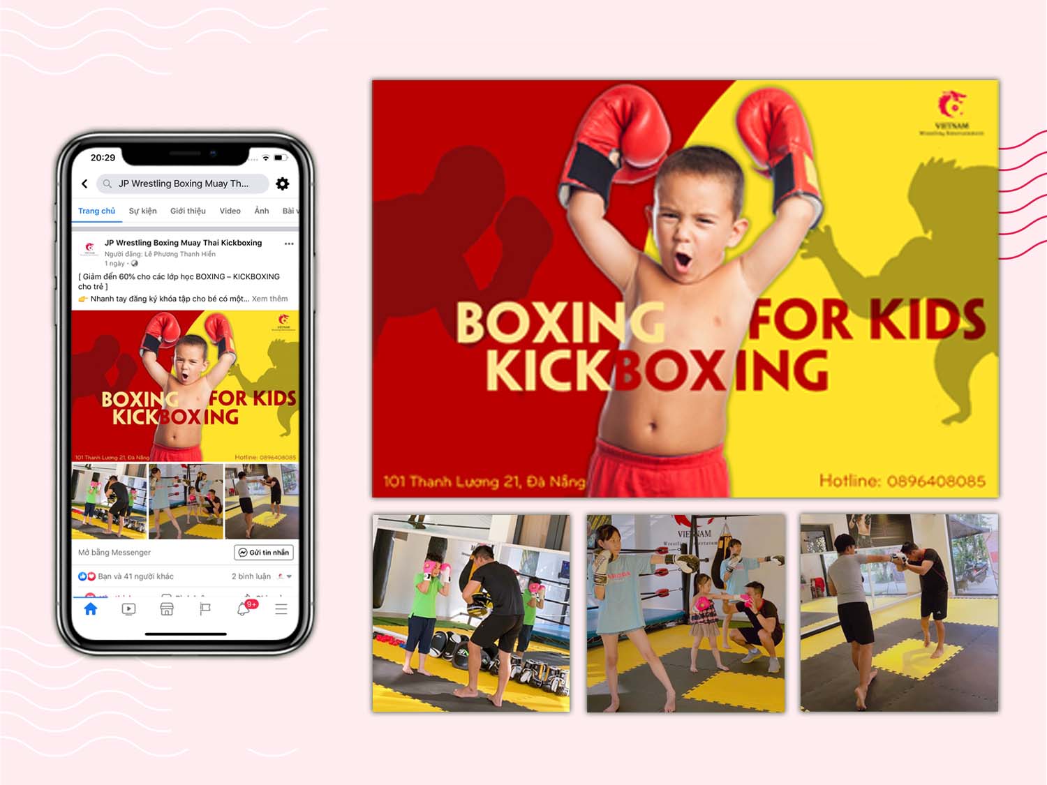 Sang tao noi dung cho Fanpage cua CLB JP Wrestling Boxing Muay Thai Kickboxing