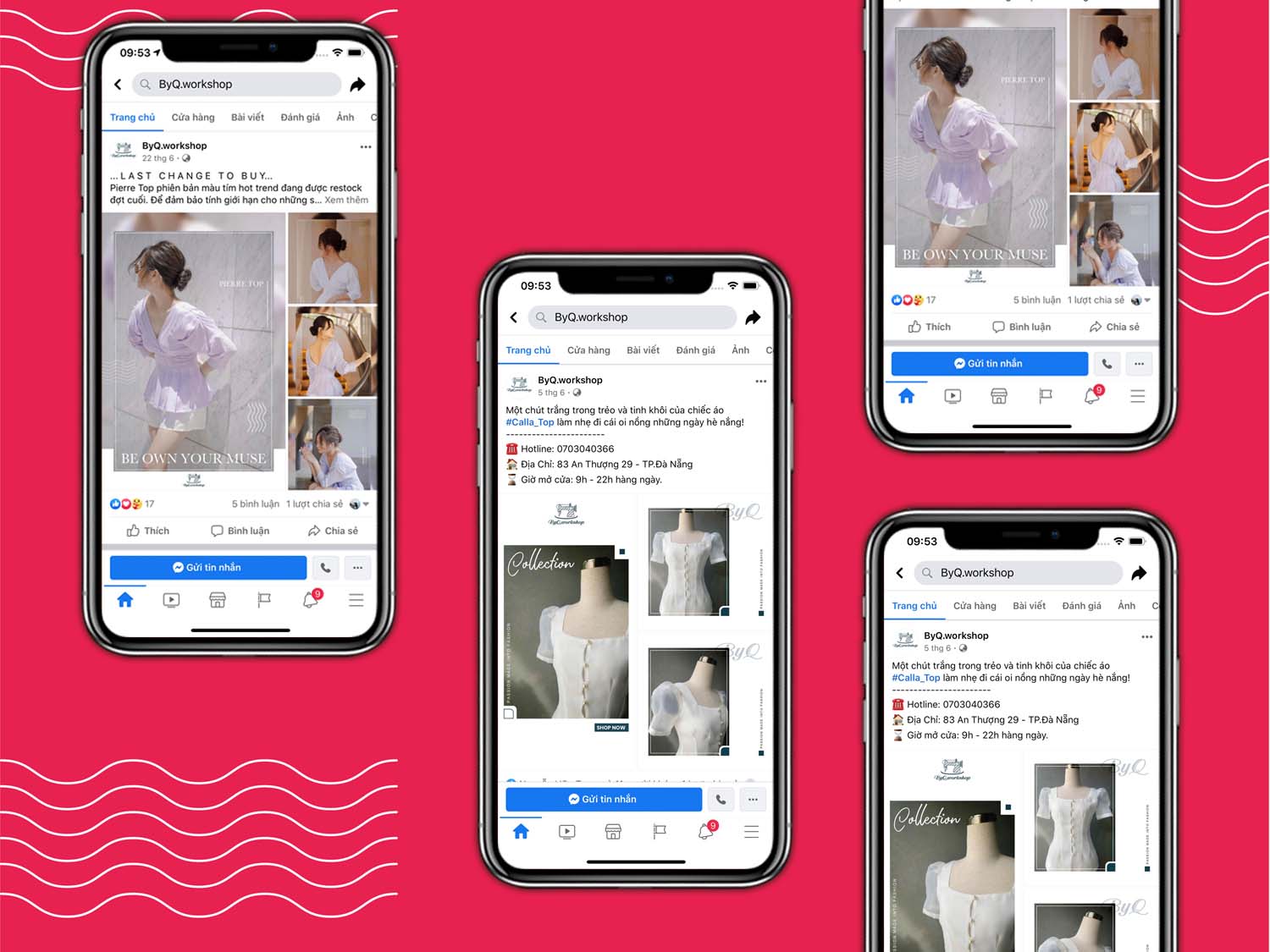 Thuc hien noi dung Facebook cho cua hang Thoi trang và Thiet ke ByQ.Workshop
